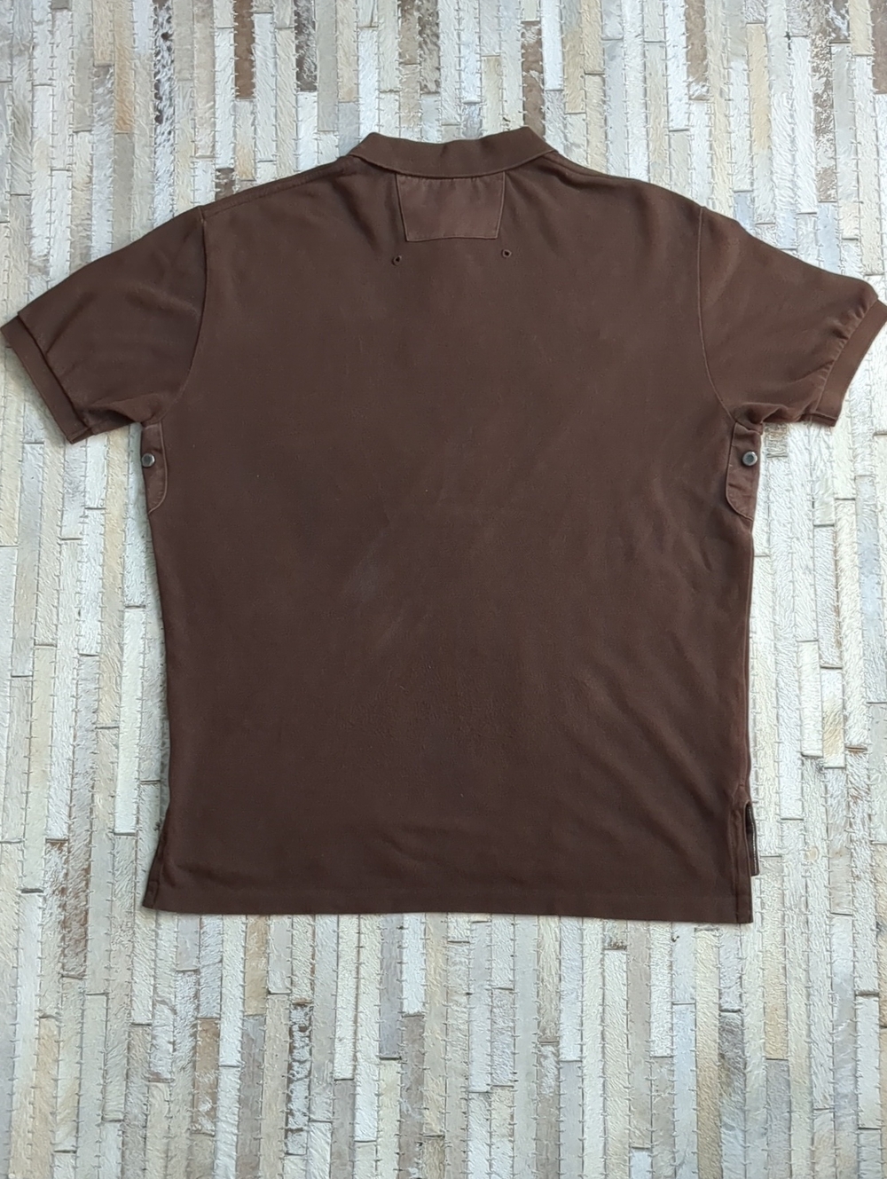 Polo Ralph Lauren Men's L Vintage Y2K "Golf Tournament RLPC #6" Crest Brown Polo - Picture 2 of 9